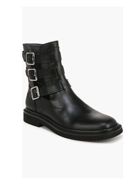 Franco Sarto Argo Boot Black Leather Women’s Size 7 Biker Boot